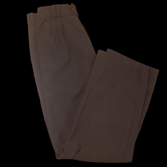 Vintage Chocolate Brown Straight Leg Slacks Trouser Pants-Small - Picture 5 of 8